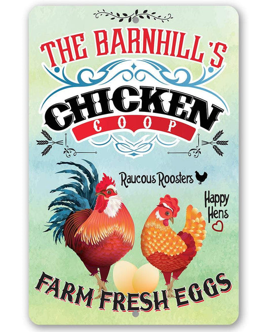 Personalized - Chicken Coop - Metal Sign | Lone Star Art.