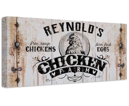 Personalized - Chicken Farm - Canvas | Lone Star Art.