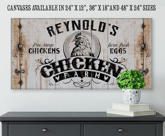 Personalized - Chicken Farm - Canvas | Lone Star Art.