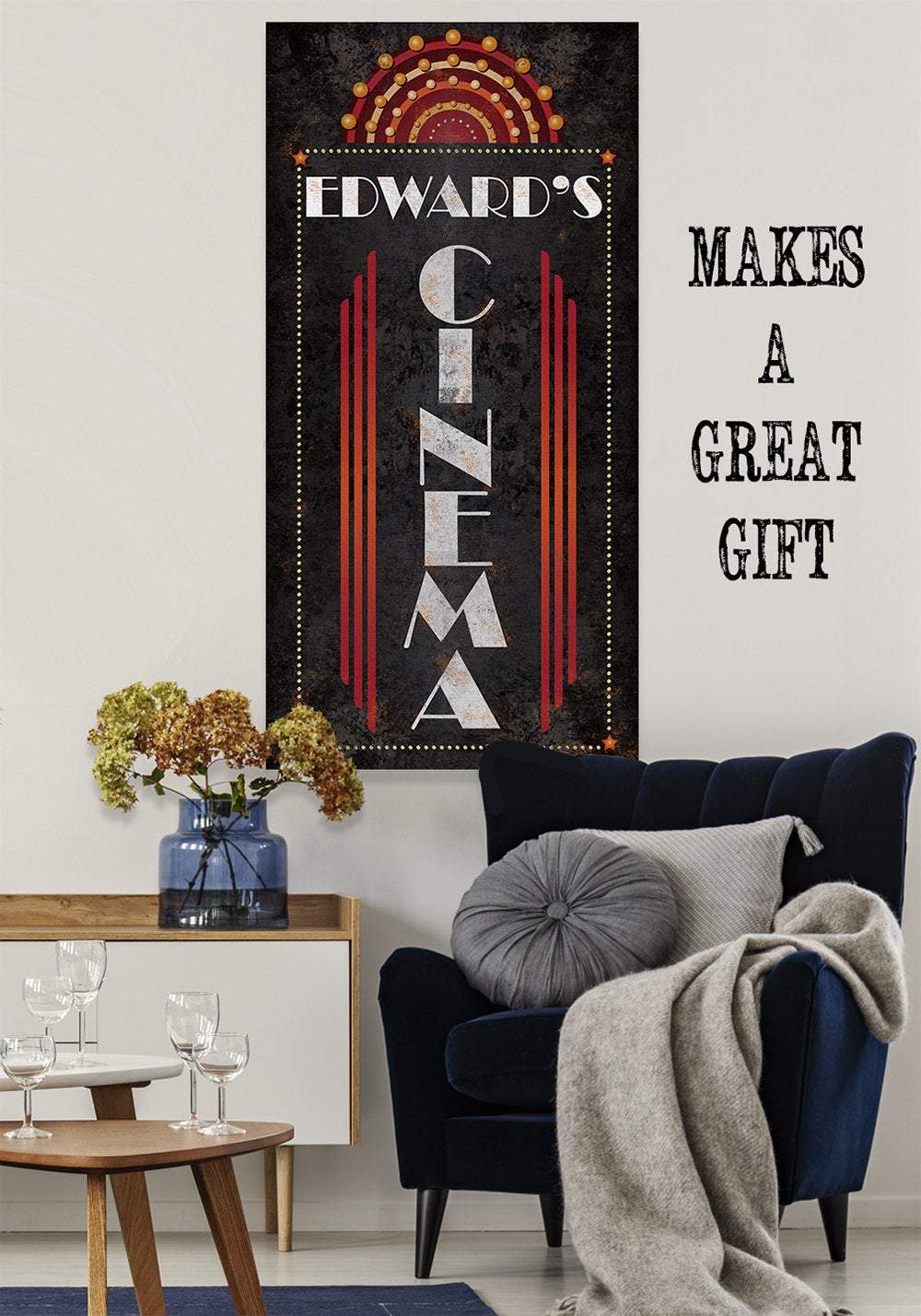 Personalized - Cinema Vertical - Canvas | Lone Star Art.
