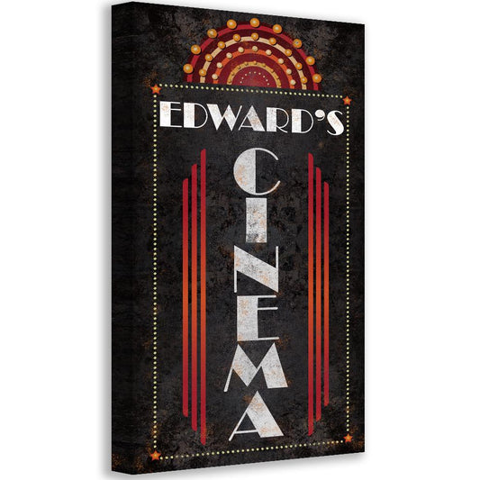 Personalized - Cinema Vertical - Canvas | Lone Star Art.