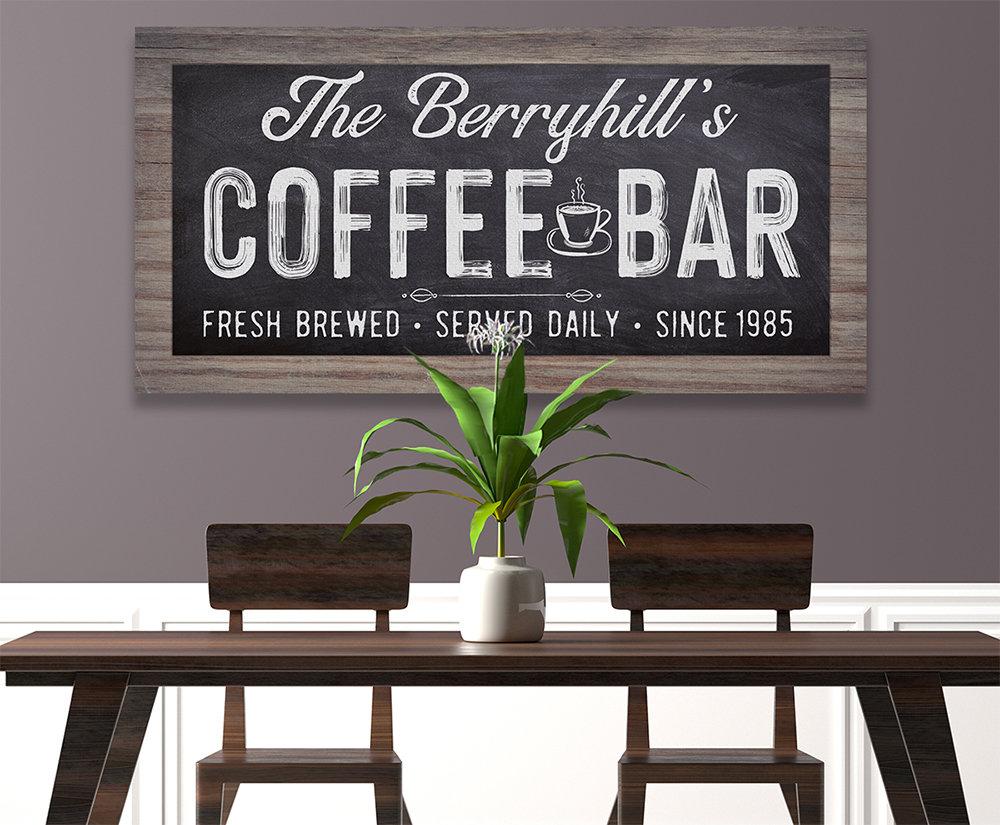 Personalized - Coffee Bar - Canvas | Lone Star Art.
