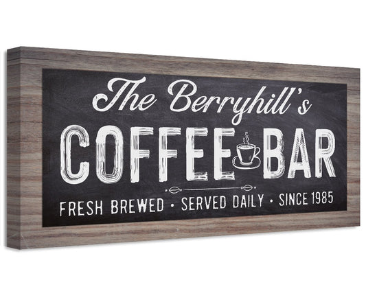 Personalized - Coffee Bar - Canvas | Lone Star Art.
