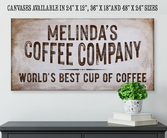 Personalized - Coffee Co - Canvas | Lone Star Art.
