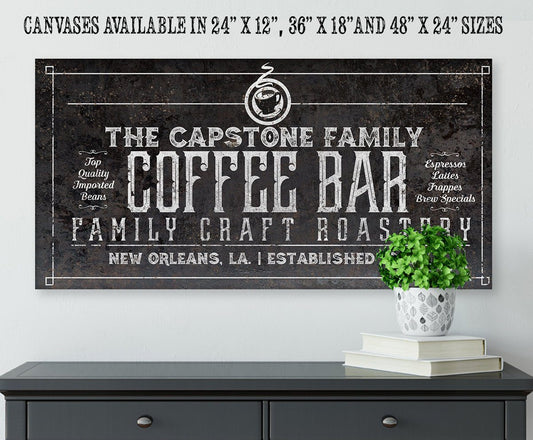 Personalized - Coffee Roasters - Canvas | Lone Star Art.