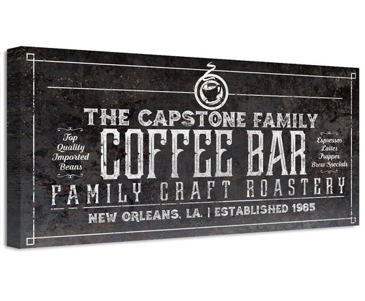 Personalized - Coffee Roasters - Canvas | Lone Star Art.