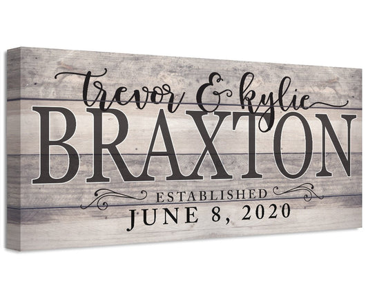 Personalized - Couple Names - Canvas | Lone Star Art.
