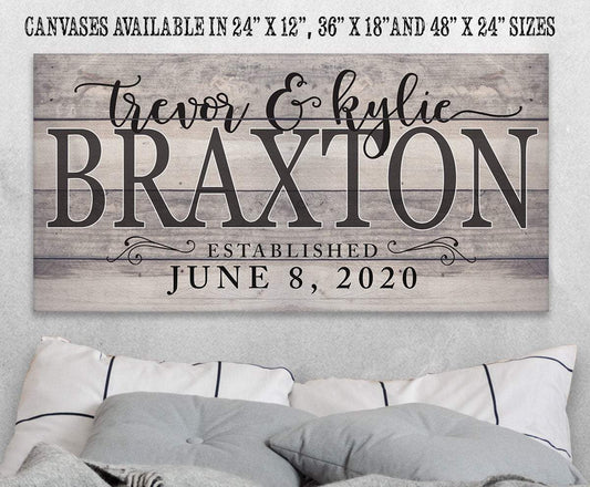 Personalized - Couple Names - Canvas | Lone Star Art.