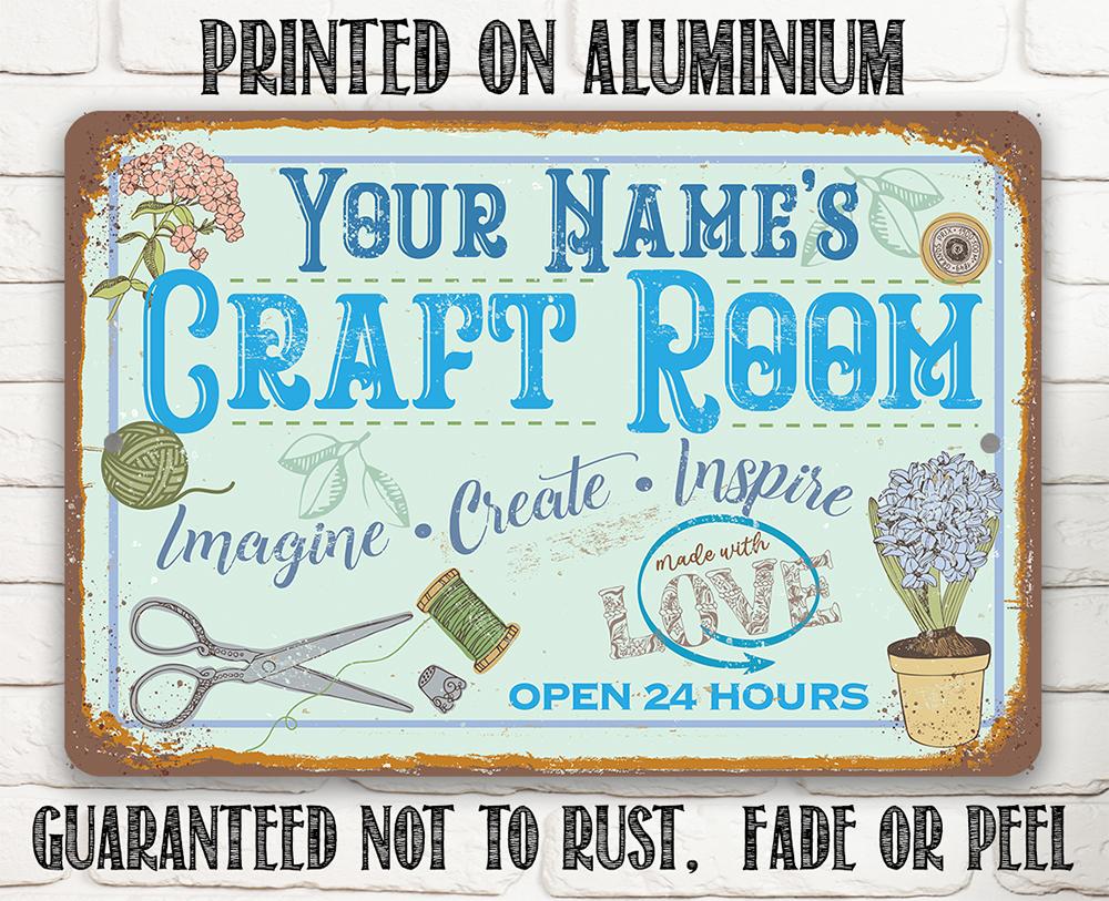 Personalized - Craft Room - Metal Sign | Lone Star Art.