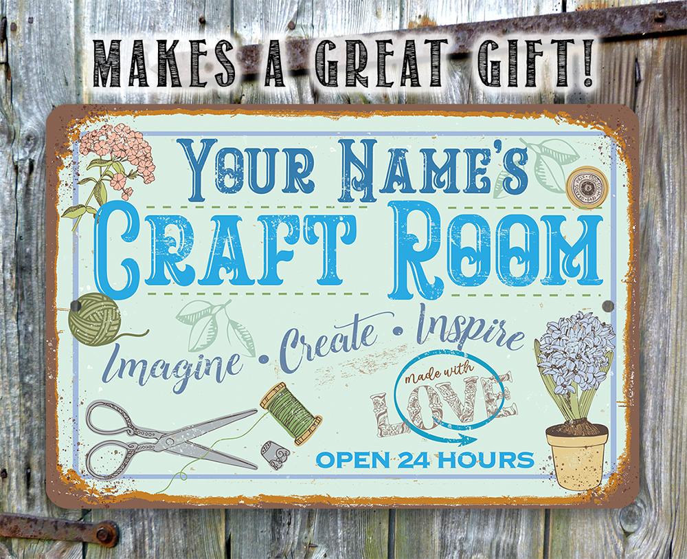 Craft Club Sign Personalized - Craft Room - Metal Sign | Lone Star Art.