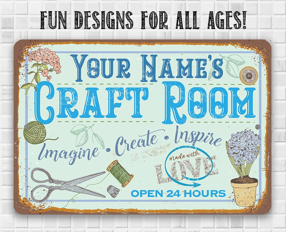Personalized - Craft Room - Metal Sign | Lone Star Art.