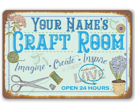 Personalized - Craft Room - Metal Sign | Lone Star Art.