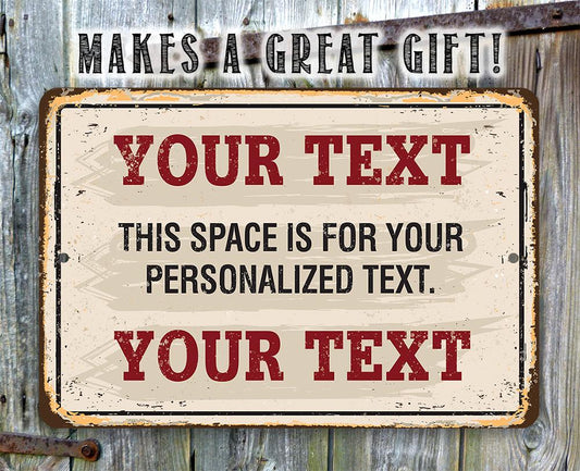 Personalized - Custom Text - Metal Sign | Lone Star Art.