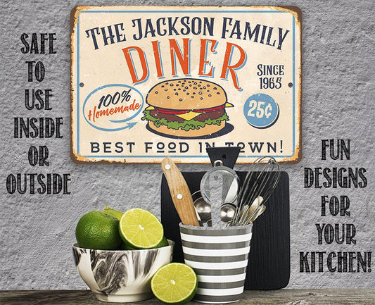 Personalized - Diner - Metal Sign | Lone Star Art.