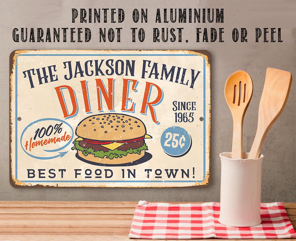 Personalized - Diner - Metal Sign | Lone Star Art.