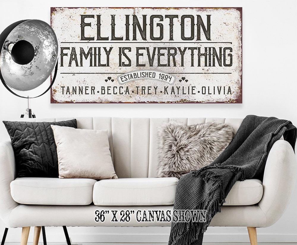 Personalized - Family Is Everything - Canvas | Lone Star Art.