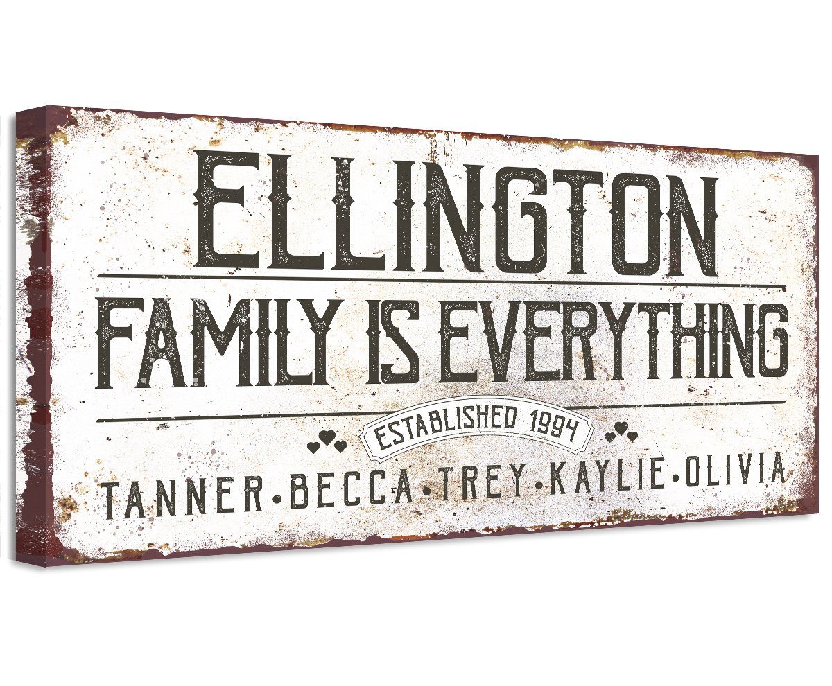 Personalized - Family Is Everything - Canvas | Lone Star Art.