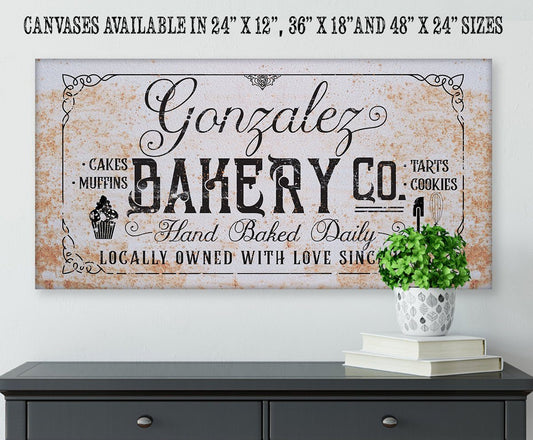 Personalized - Family Name Bakery - Canvas | Lone Star Art.