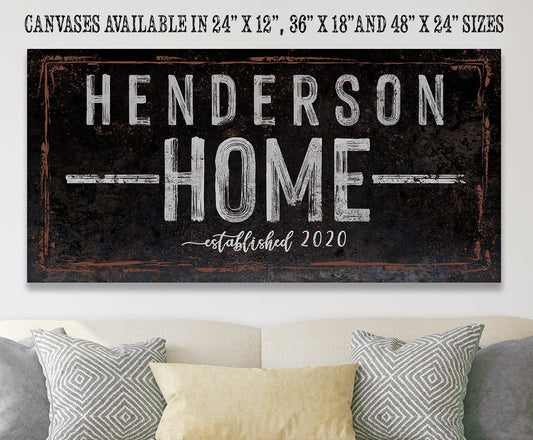 Personalized - Family Name - Canvas | Lone Star Art.