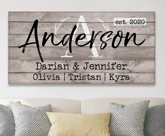 Personalized - Family Name - Canvas | Lone Star Art.