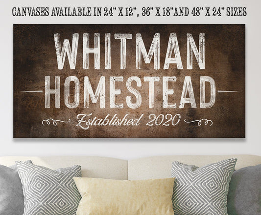 Personalized - Family Name - Canvas | Lone Star Art.