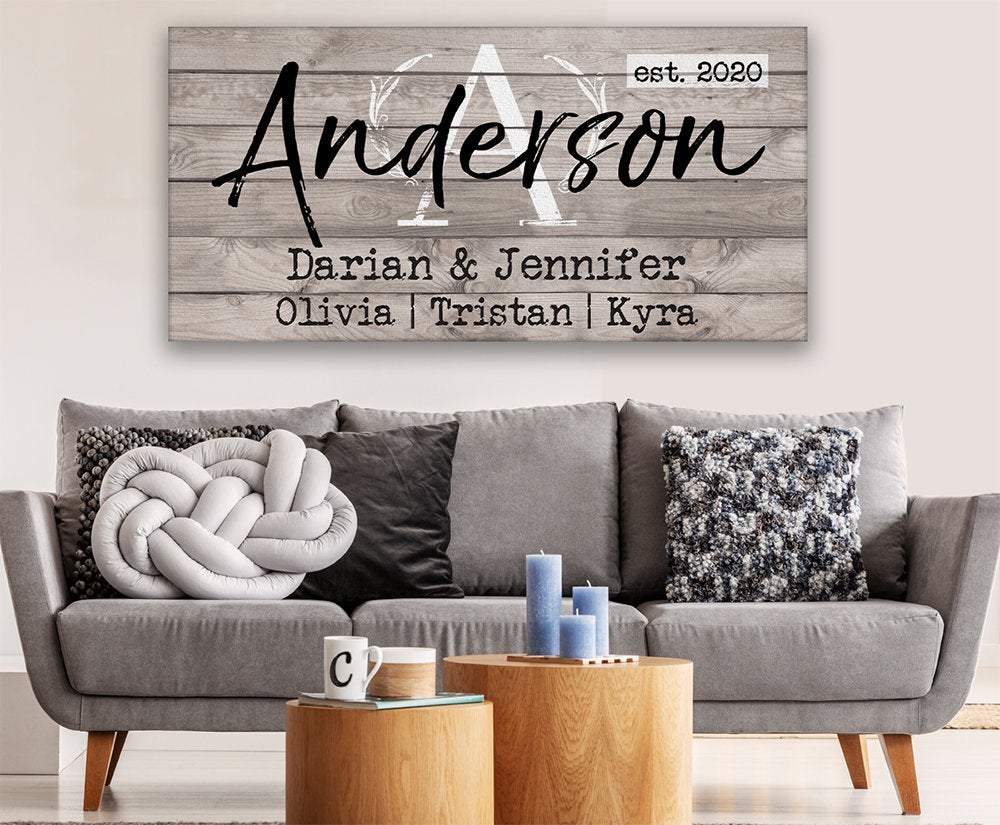 Personalized - Family Name - Canvas | Lone Star Art.
