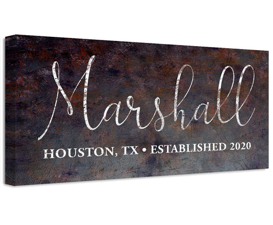 Personalized - Family Name - Canvas | Lone Star Art.