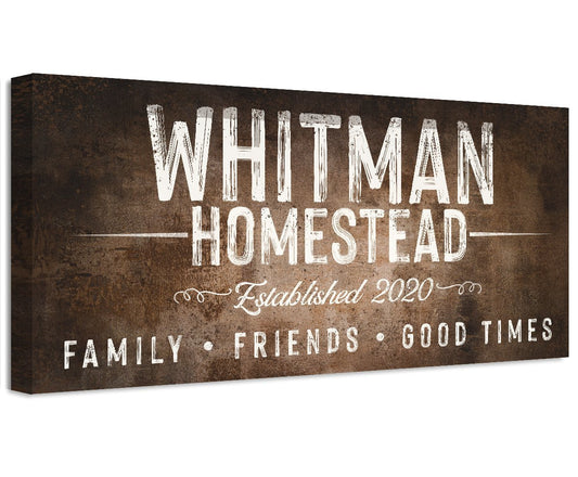 Personalized - Family Name - Canvas | Lone Star Art.