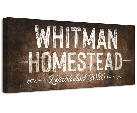 Personalized - Family Name - Canvas | Lone Star Art.
