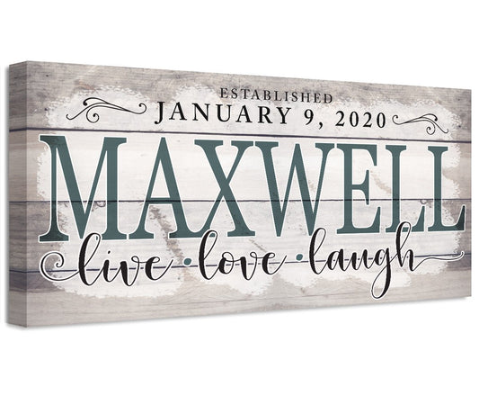 Personalized - Family Name - Canvas | Lone Star Art.