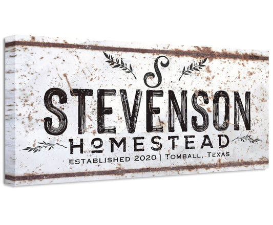 Personalized - Family Name - Canvas | Lone Star Art.