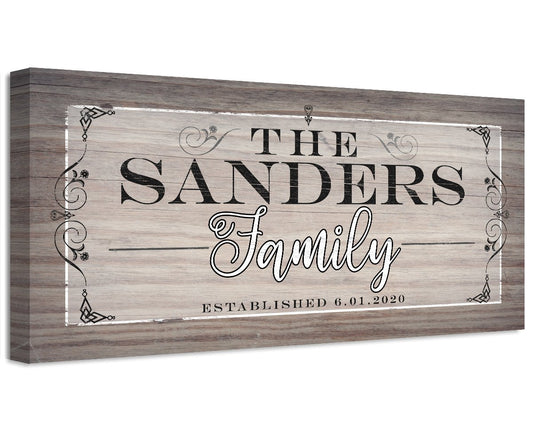 Personalized - Family Name - Canvas | Lone Star Art.