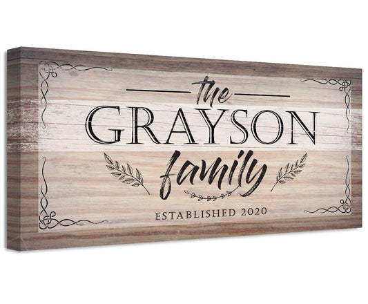Personalized - Family Name - Canvas | Lone Star Art.
