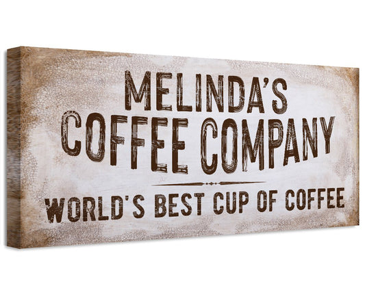 Personalized - Family Name Coffee Co - Canvas | Lone Star Art.