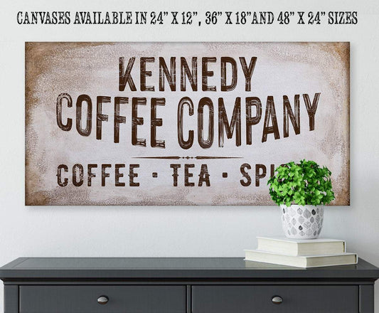 Personalized - Family Name Coffee Co - Canvas | Lone Star Art.