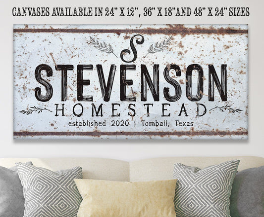 Personalized - Family Name - Canvas | Lone Star Art.