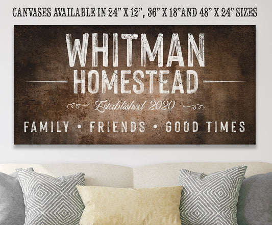 Personalized - Family Name - Canvas | Lone Star Art.