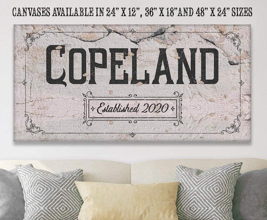 Personalized - Family Name - Canvas | Lone Star Art.