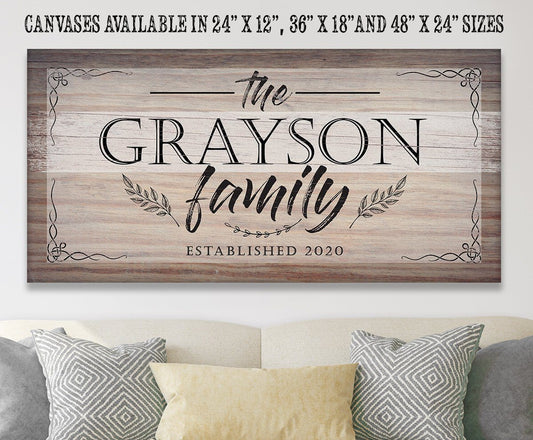 Personalized - Family Name - Canvas | Lone Star Art.