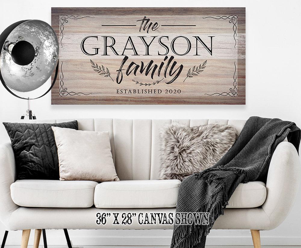 Personalized - Family Name - Canvas | Lone Star Art.