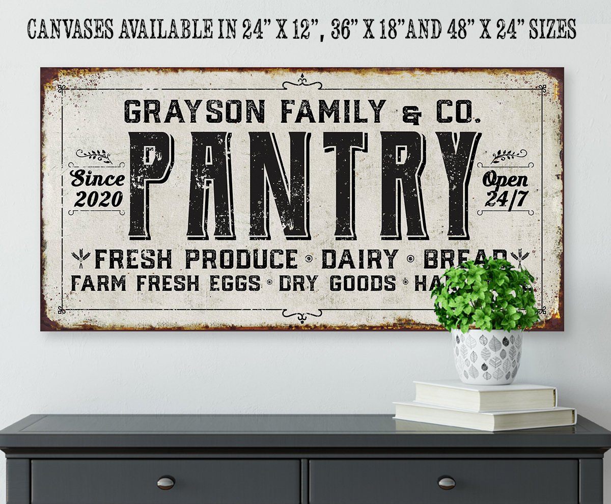 Personalized - Family Pantry - Canvas | Lone Star Art.