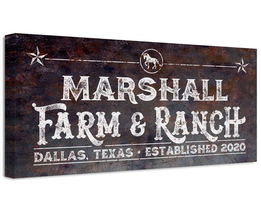 Personalized - Farm & Ranch - Canvas | Lone Star Art.