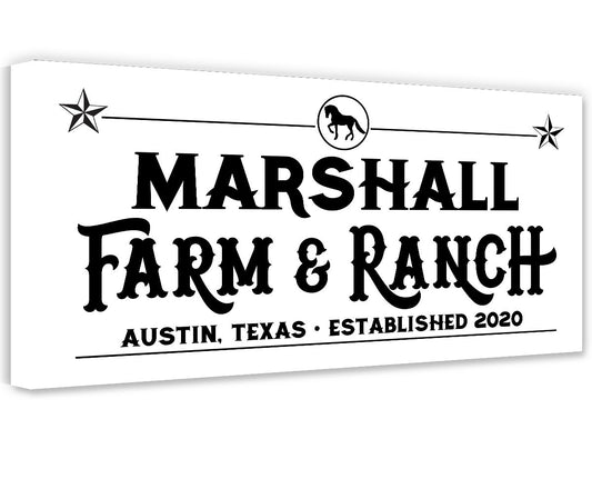Personalized - Farm & Ranch - Canvas | Lone Star Art.