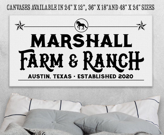 Personalized - Farm & Ranch - Canvas | Lone Star Art.
