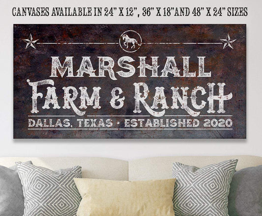 Personalized - Farm & Ranch - Canvas | Lone Star Art.