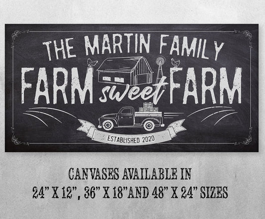 Personalized - Farm Sweet Farm - Canvas | Lone Star Art.