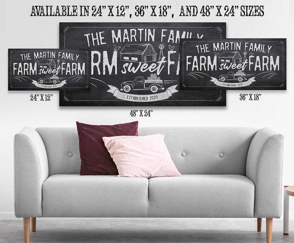 Personalized - Farm Sweet Farm - Canvas | Lone Star Art.