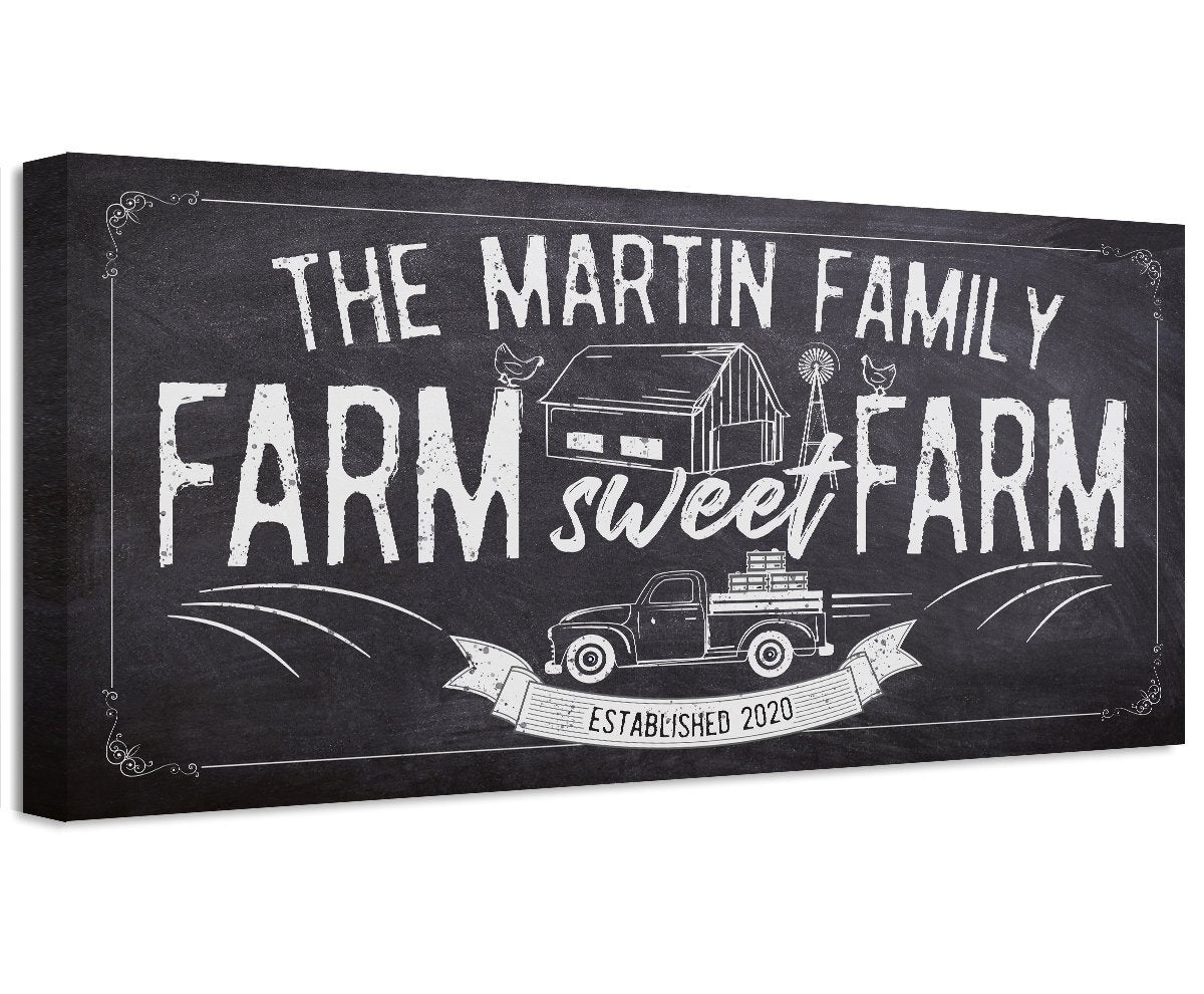 Personalized - Farm Sweet Farm - Canvas | Lone Star Art.