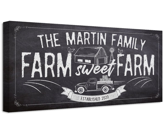 Personalized - Farm Sweet Farm - Canvas | Lone Star Art.