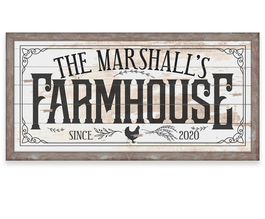 Personalized - Farmhouse - Canvas | Lone Star Art.